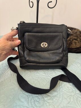 Coach Black Pebbled Leather Crossbody